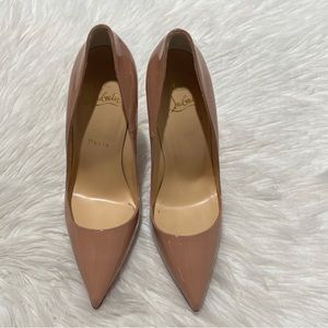 CHRISTIAN LOUBOUTIN So Kate Patent Pointed-Toe Red Sole Pump Stiletto SZ 39/8.5